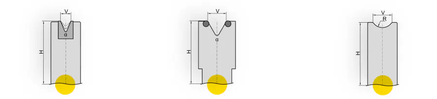 Examples of UKB dies made to specification for other systems (4–6)
