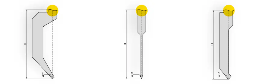 Examples of UKB punches made to specification for other systems (1–3)