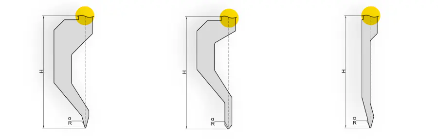 Examples of UKB punches made to specification for other systems (4–6)