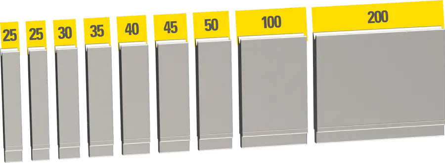 Sectioned set of UKB Trumpf system dies, 550 mm, 9 segments