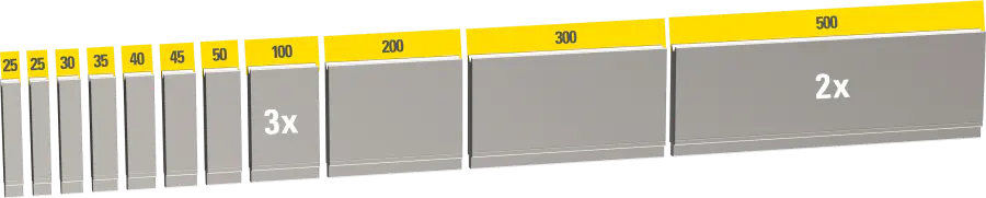 Set of UKB Trumpf system dies, 2,050 mm, 14 segments