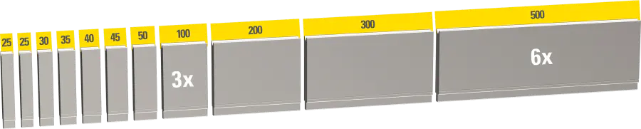 Set of UKB Trumpf system dies, 4,050 mm, 18 segments