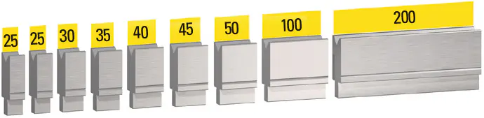 Sectioned set of UKB Wila system dies, 550 mm, 9 segments